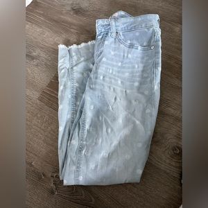 Size 4 skinny crop polka dot jeans from Lauren Conrad. Great condition